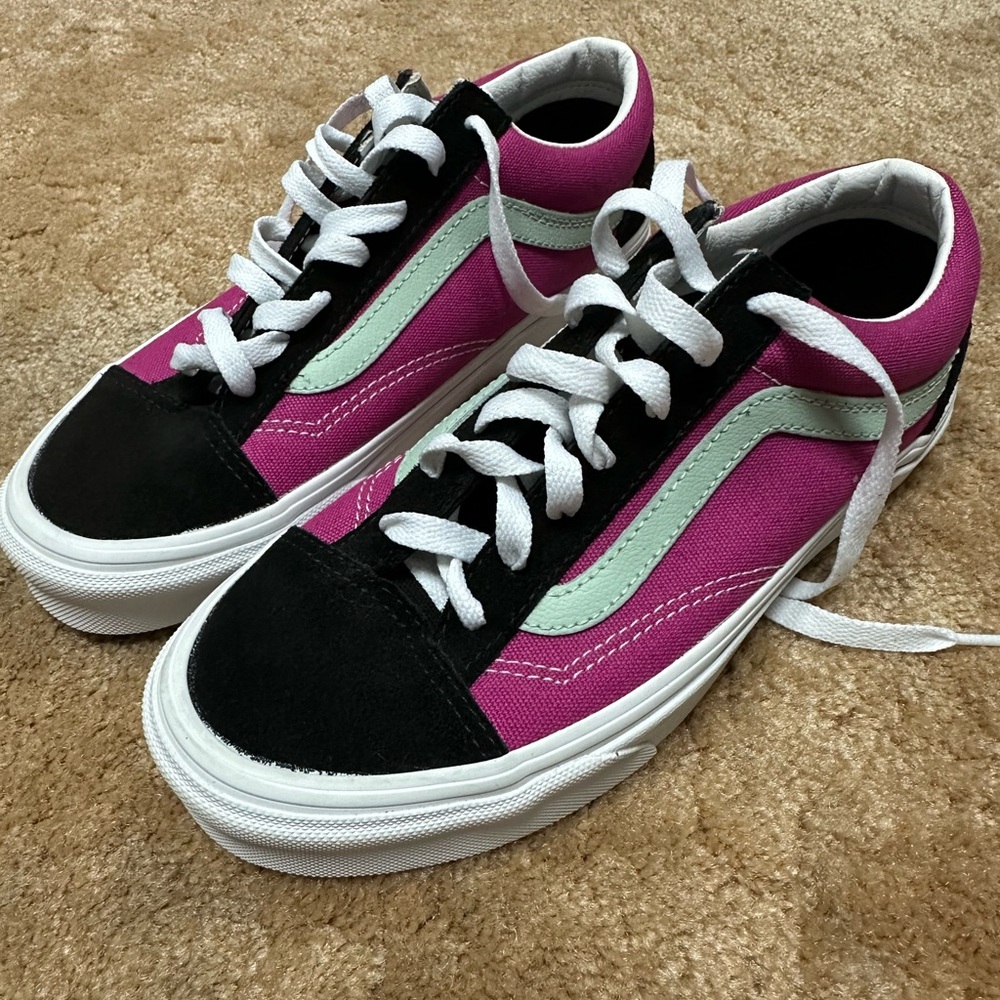 Vans Pink and Black Sneakers